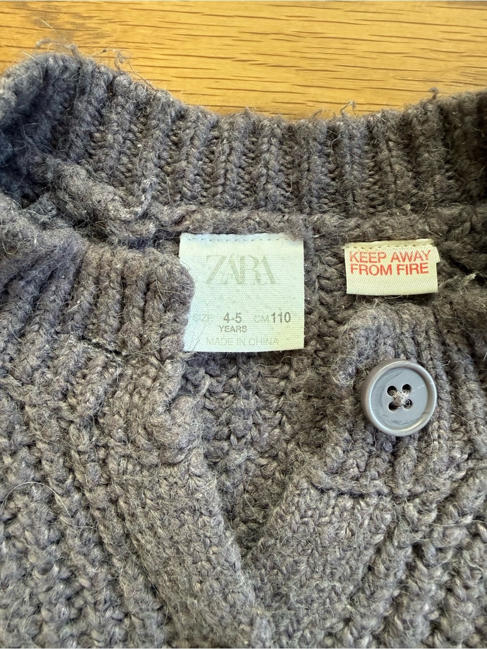 Zara Girls Ribbed Button-Front Knit Cardigan - Picture 3 of 3